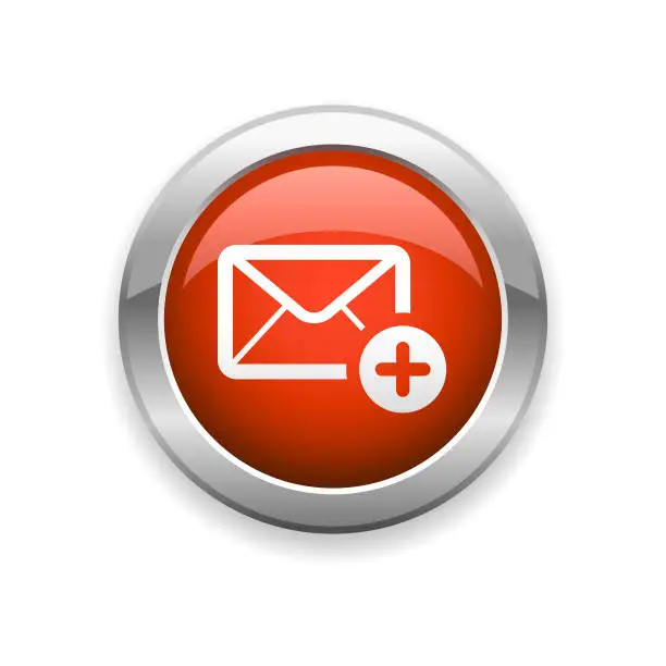 Vector illustration of Mail and Message Glossy Icon