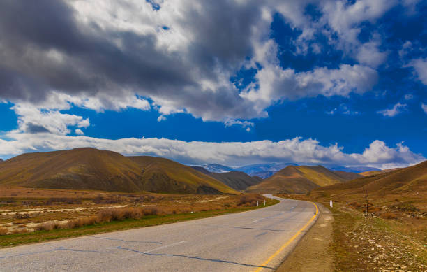 istock The road between the mountains. Khizi. Azerbaijan 1387634177