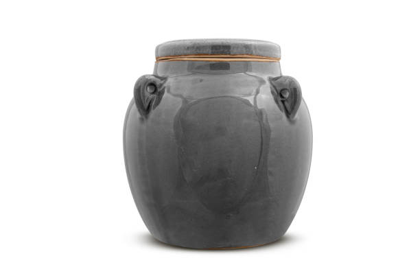 istock gray clay pot isolated on white background 1387636642