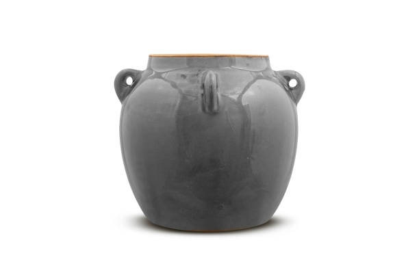istock gray clay pot isolated on white background 1387636685