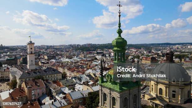 The Ukrainian City Is Lviv Aerial Photography Stock Photo - Download Image Now - Odessa - Ukraine, Ukraine, Poltava