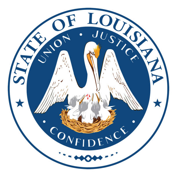 Louisiana state flag. vector art illustration