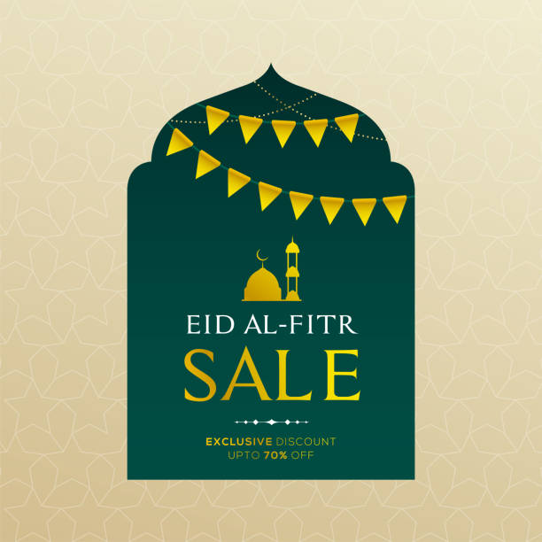 ilustrações de stock, clip art, desenhos animados e ícones de ramadan kareem sale design with a luxurious golden elements - adhan