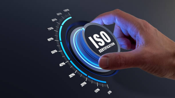 istock ISO certification and implementation process. Quality assurance management for business and companies. Certified by International Standard Organization. Standardization and continuous improvement. 1387639164
