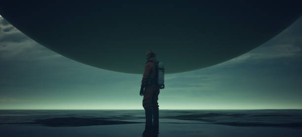 istock Alien Invaders From Outer Space Hazmat Biohazard Wasteland Beach Post Apocalyptic Paranormal Sci-Fi 1387647090