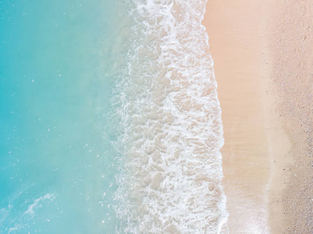 istock directly above overhead view of sea beach 1387647728