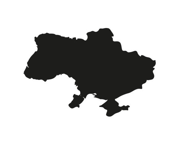ilustrações de stock, clip art, desenhos animados e ícones de vector illustration of the flag incorporated into the map of ukraine - cargill, incorporated