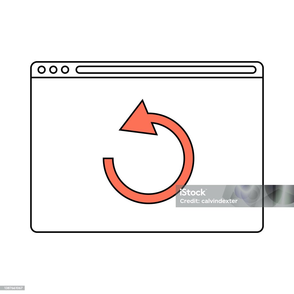 Web Browser Reload Button Stock Illustration - Download Image Now ...