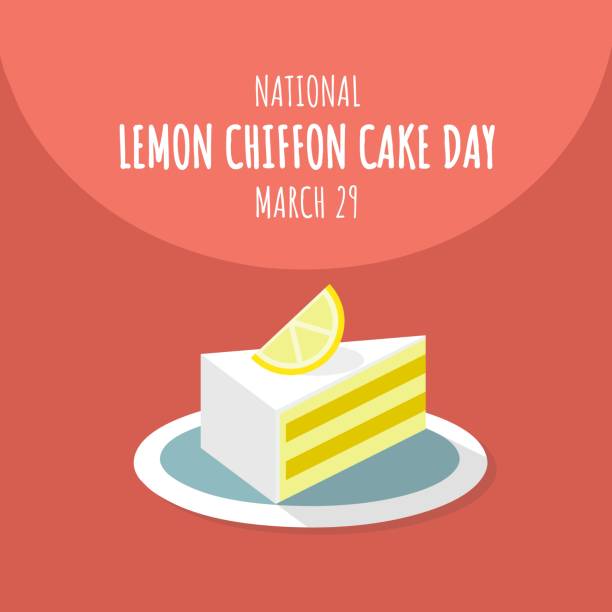 illustrations, cliparts, dessins animés et icônes de gâteau à la mousseline avec de la crème et des tranches de citron, comme icône, bannière ou modèle, journée nationale du gâteau à la mousseline de citron. - victoria sandwich