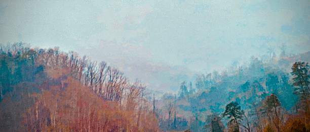 istock Smokey Mountains Shrouded in Fog 1387667477