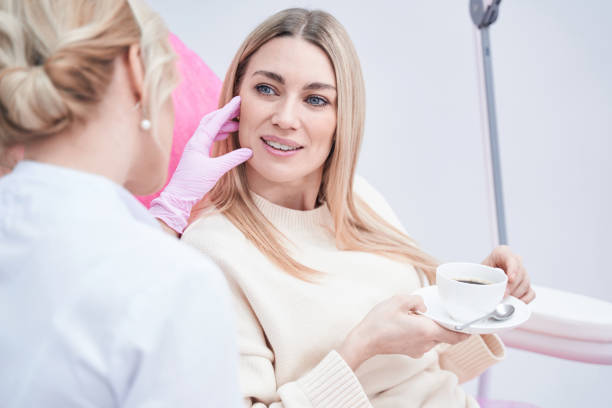 istock Aesthetic clinic client having consultation with dermatologist 1387668891