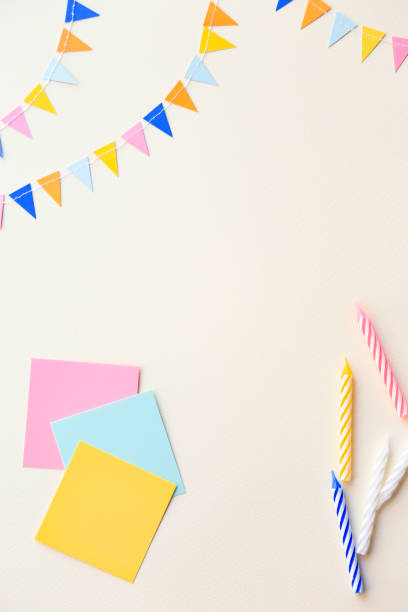 istock Candles and flags for birthday 1387681991