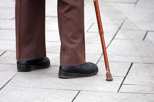 Concept of disability, limping person