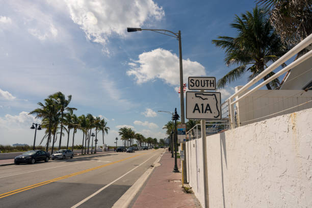 istock Sign to A1A to Miami Beach lit 1387691325