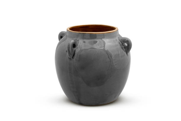 istock gray clay pot isolated on white background 1387693366