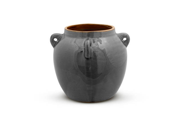 istock gray clay pot isolated on white background 1387693368