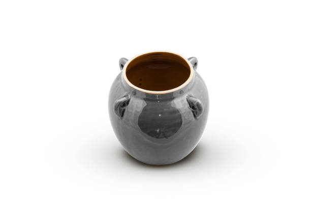 istock gray clay pot isolated on white background 1387693378