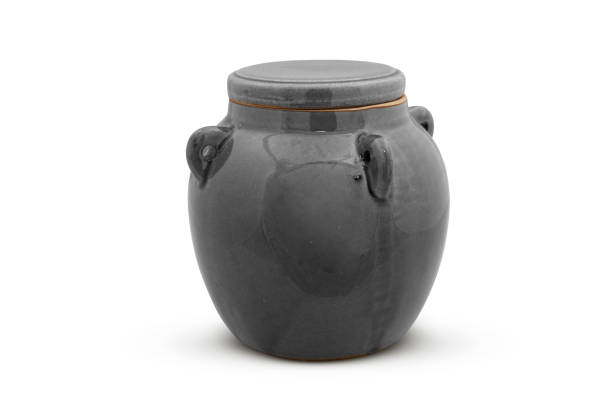 istock gray clay pot isolated on white background 1387693379