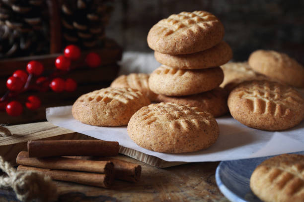 istock New Year's baking. Homemade shortbread cookies with cinnamon 1387699508