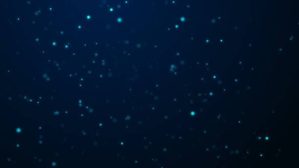 istock Abstract background with falling dust particles. Blue holiday bokeh backdrop with explosion effect. 3d rendering. 1387713963