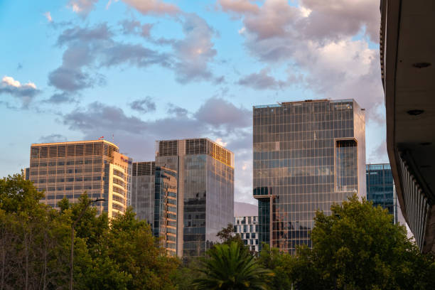 istock Skyscrapers in Santiago de Chile at sunset 1387717871