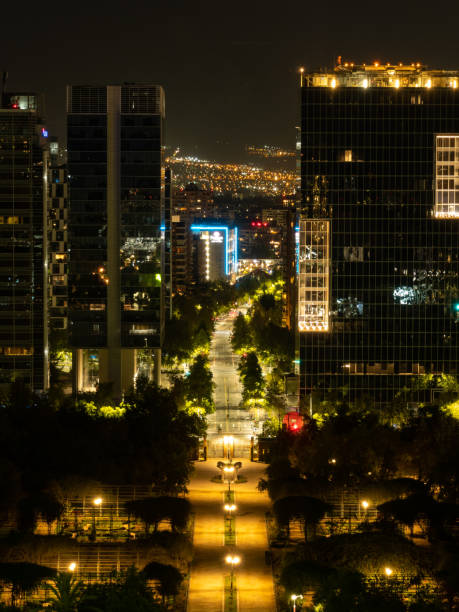 istock Skyscrapers in Santiago de Chile at night 1387717939