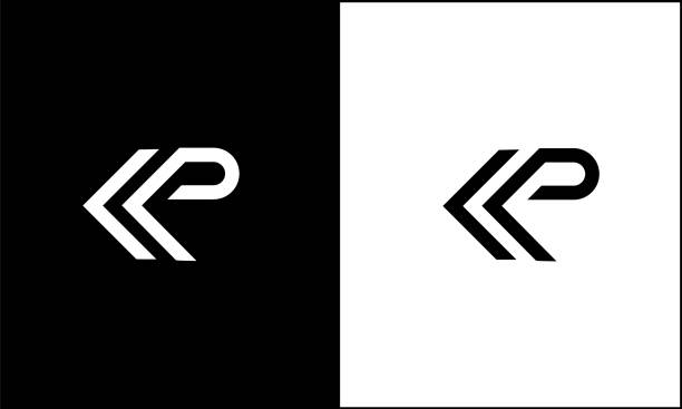 illustrations, cliparts, dessins animés et icônes de kp, pk lettres abstraites logo monogramme - letter b typescript letterpress alphabet
