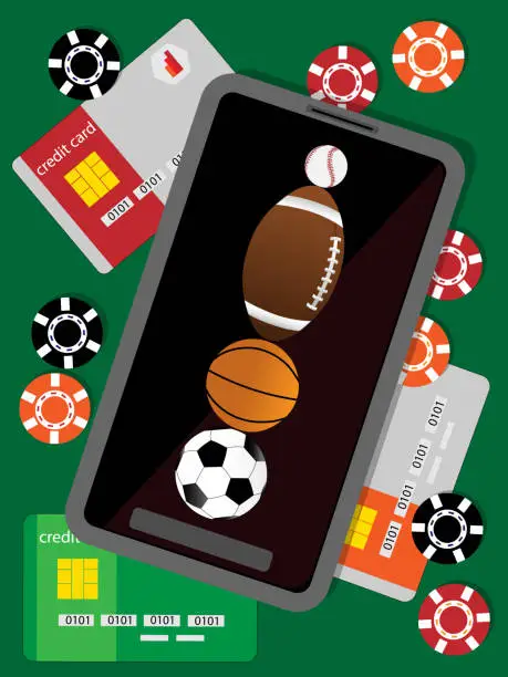 Vector illustration of Sports betting