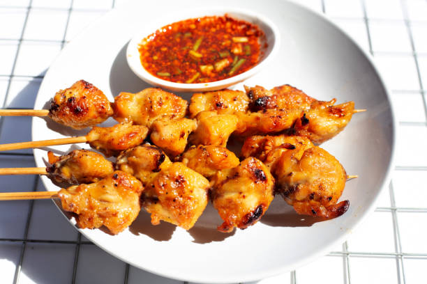 istock Chicken butt grilled with spicy sauce 1387734959