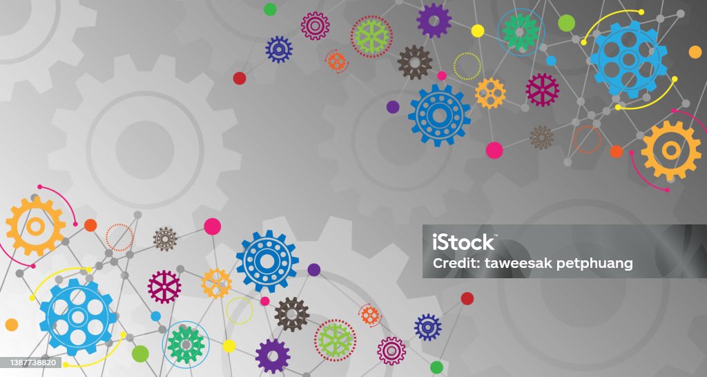 Wheel Newtwork Example Network Model Path Technology Of The Future Gear Wheel Pattern On The ...