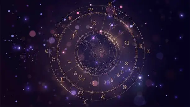 Vector illustration of Natal chart