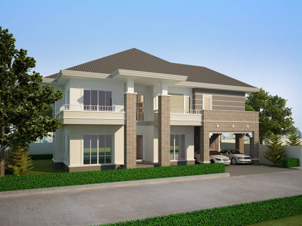 istock 3d rendering  of  house, Architecture 1387765398