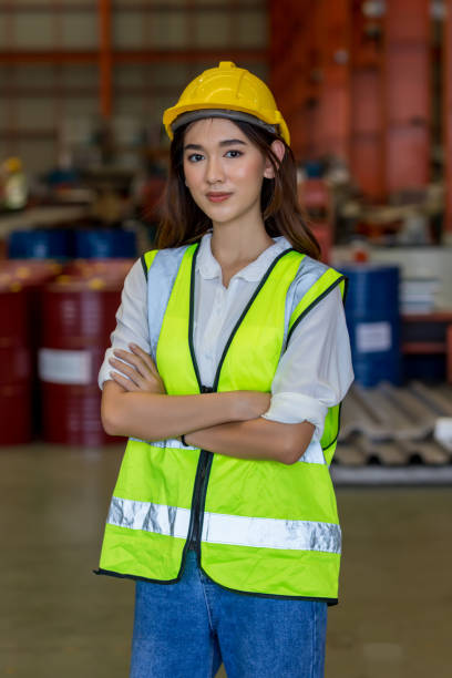 istock Foreman or worker work at factory site check up machine or products in site. Engineer or Technician checking Material or Machine on Plant. Industrial and Factory. 1387771644