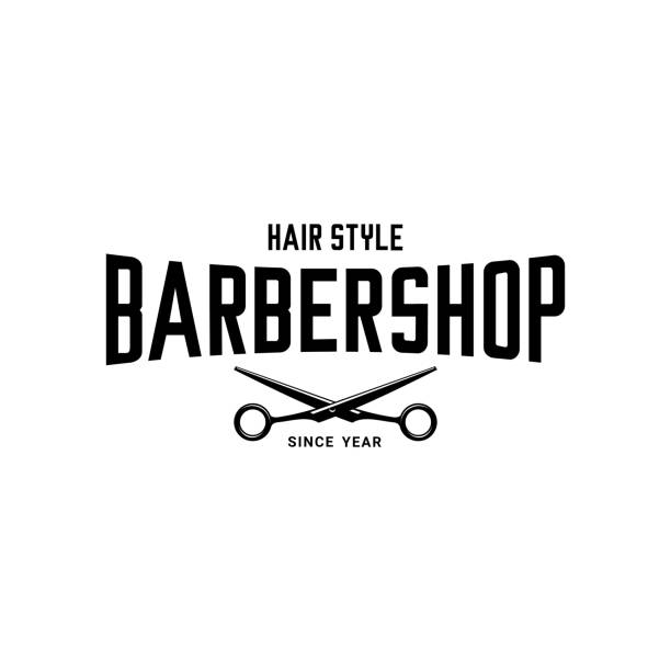 barbershop vector barbershop logo vector, scissors vector barber stock illustrations