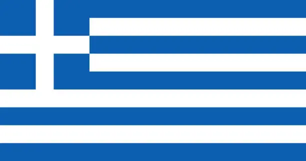 Vector illustration of Greece flag with original RGB color vector illustration design