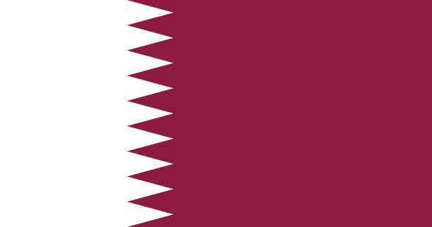 원래 rgb 컬러 벡터 일러스트 디자인카타르 플래그 - qatari flag stock illustrations