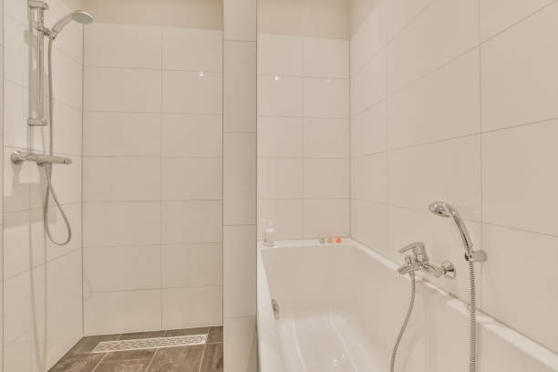 istock Bathroom with shower and bathtub 1387797147