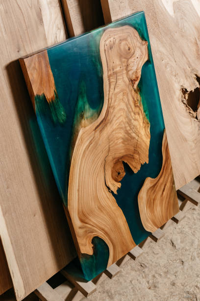 istock The table top made of epoxy resin and wood 1387798103