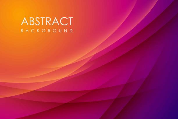 istock Modern abstract gradient orange and purple background concept with gold line and dots decoration Eps10 vector 1387799155