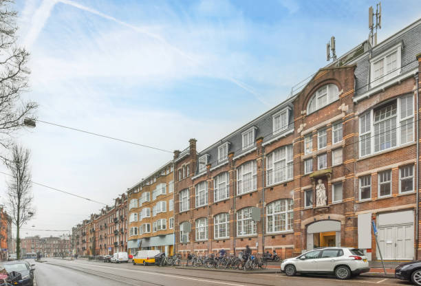 istock Front view of a residential brick house 1387801190