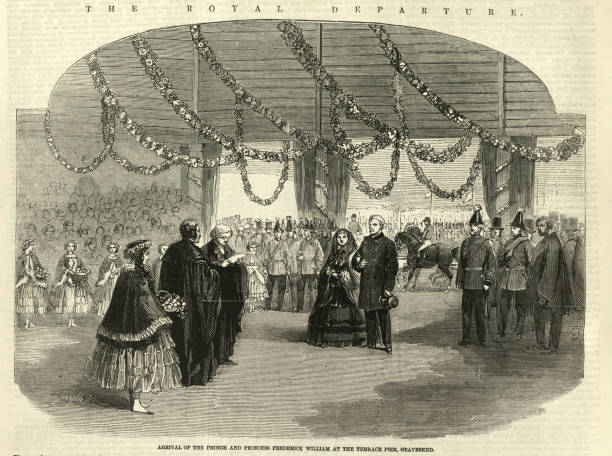 istock Prince and Princess Frederick William (Victoria, Princess Royal) at the Terrace Pier Gravesend, 1858, 19th Century 1387805699