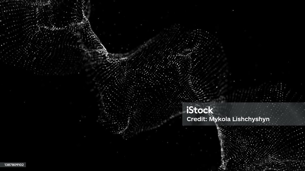 Molecular background with DNA. Network concept. Music sound wave. Big data visualization. Abstract connecting dots on the backdrop. Molecular background with DNA. Network concept. Music sound wave. Big data visualization. Abstract connecting dots on the dark backdrop. DNA Stock Photo
