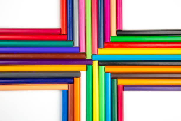 istock Colored pencils for drawing on a white background. Items for creativity and art 1387813766