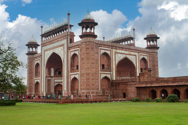 At the grand mausoleum - the Taj Mahal - the hotbed of international tourism