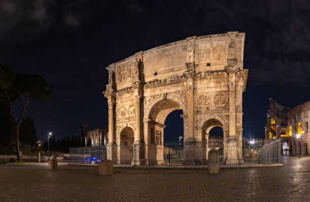 istock Arch of Constantine at Night 1387822685