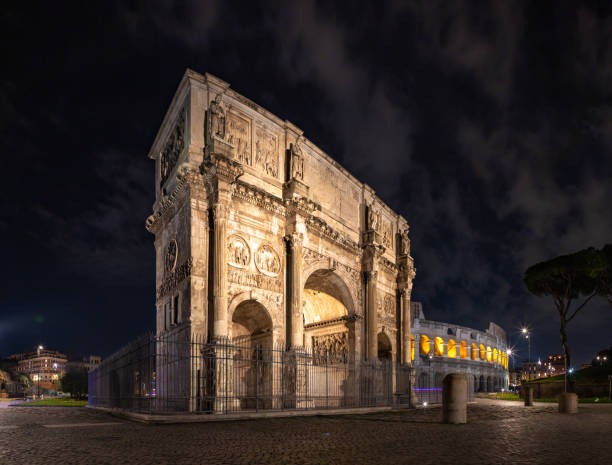 istock Arch of Constantine at Night 1387822726
