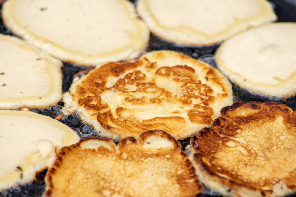 istock Blini, blin or blynai, pancakes traditionally made from wheat or buckwheat flour 1387827444