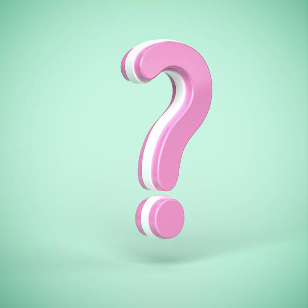 istock A Question Mark in pink with a white core on a turquoise green background. Comic or cartoon look. 1387828376