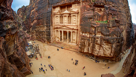Petra Jordan visited by many tourists and considered a wonder of the world 25 February 2020