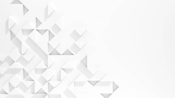 triangle pattern on white background,abstract high relief triangle,3d rendering - comma bildbanksfoton och bilder